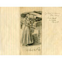 D010. Sketch of Ruth Posselt done by a fan during a recital, early 1930s.